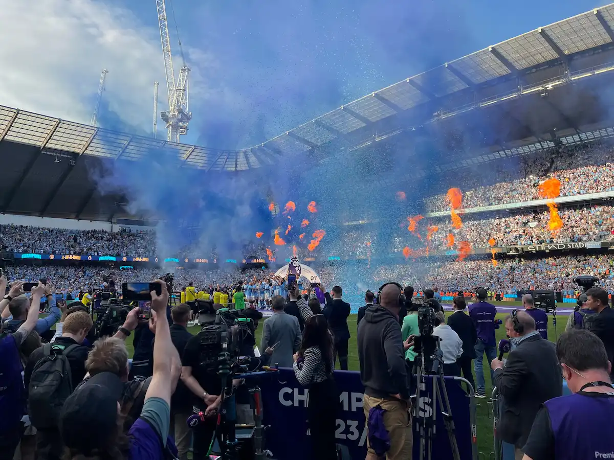 Pitchside Interviews at Manchester City
