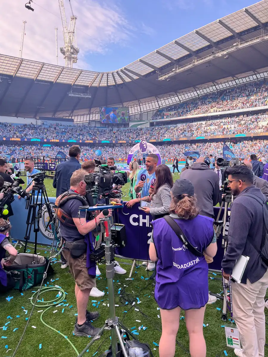 Pitchside Interviews at Manchester City